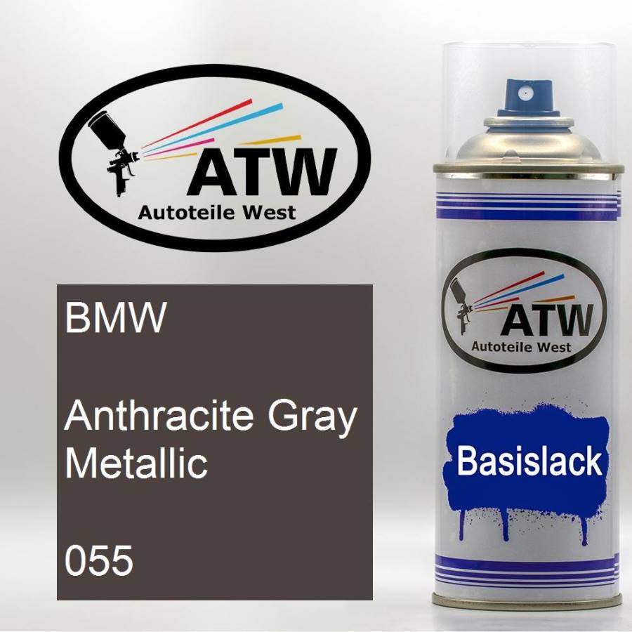 BMW, Anthracite Gray Metallic, 055: 400ml Sprühdose, von ATW Autoteile West.